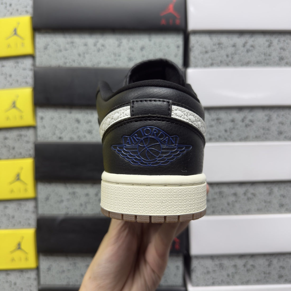 Air Jordan 1 Low Black Quilted