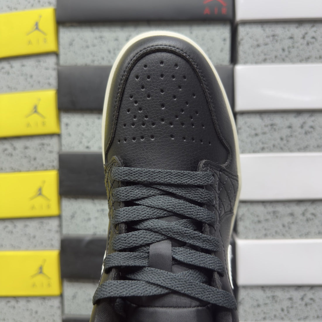 Air Jordan 1 Low Black Quilted
