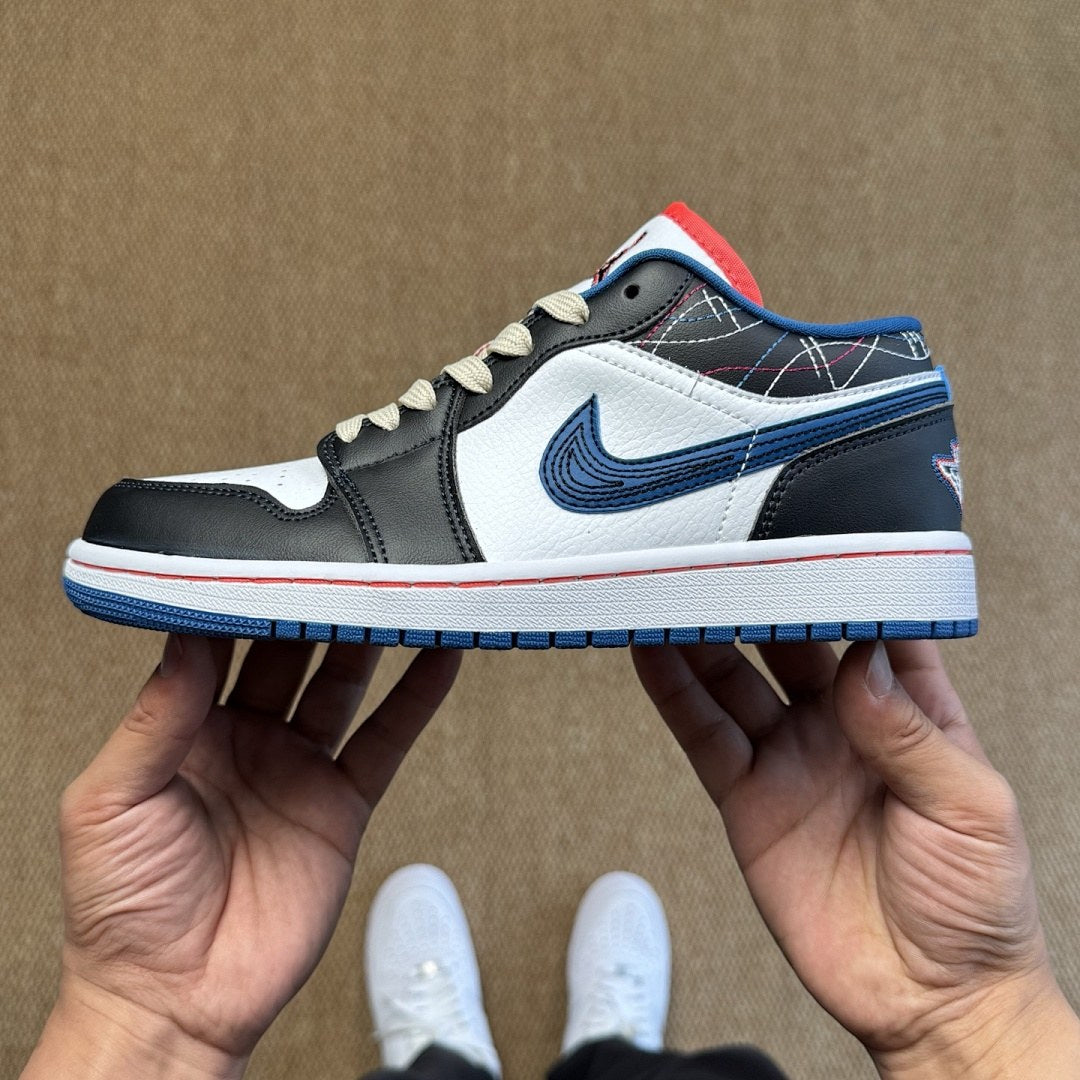 Air Jordan 1 Low Black Royal Swoosh
