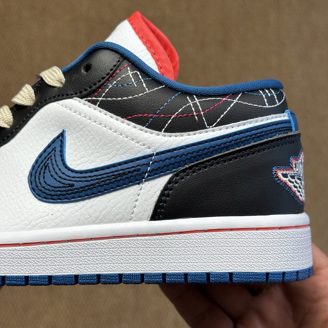 Air Jordan 1 Low Black Royal Swoosh