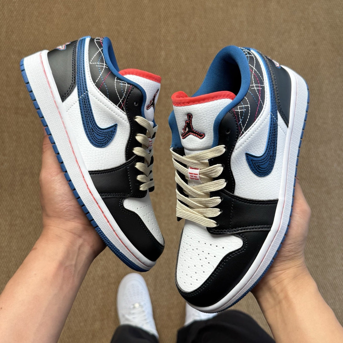 Air Jordan 1 Low Black Royal Swoosh