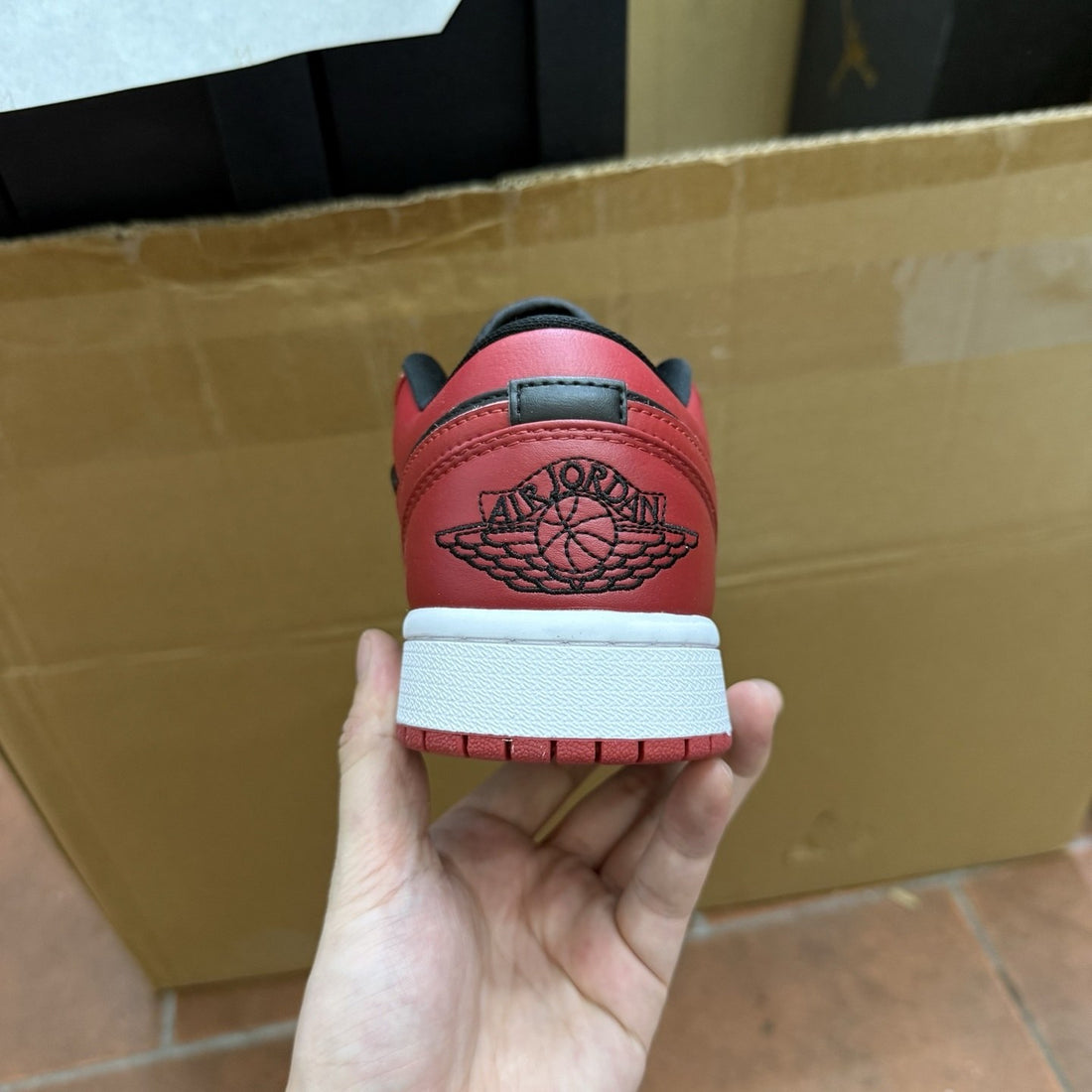 Air Jordan 1 Low Black Toe Gym Red