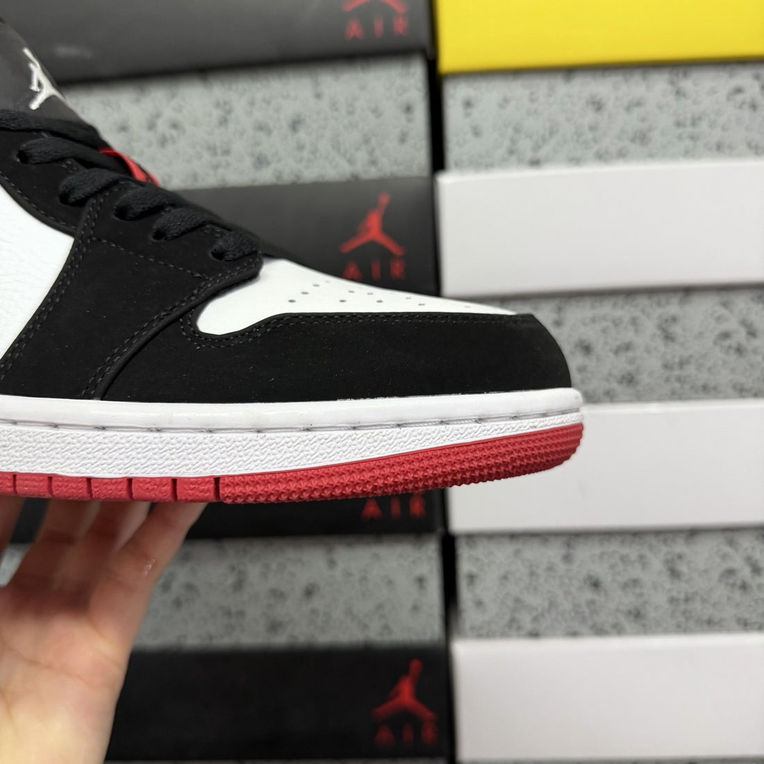 Air Jordan 1 Low Black Toe Red