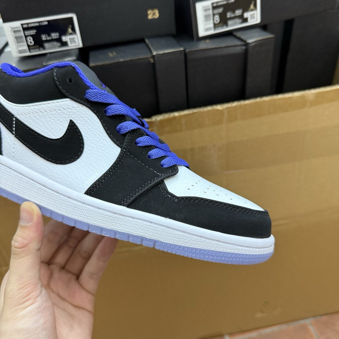 Air Jordan 1 Low Black Toe Royal