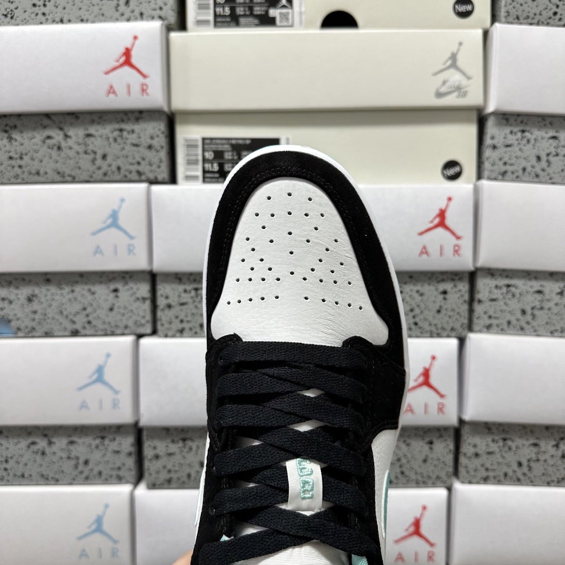 Air Jordan 1 Low Black Turquoise