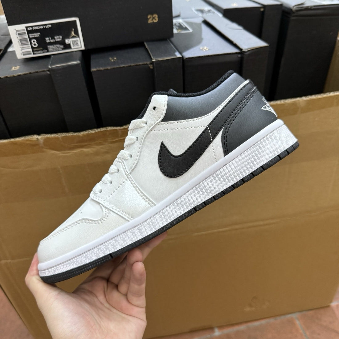 Air Jordan 1 Low Black White Sail