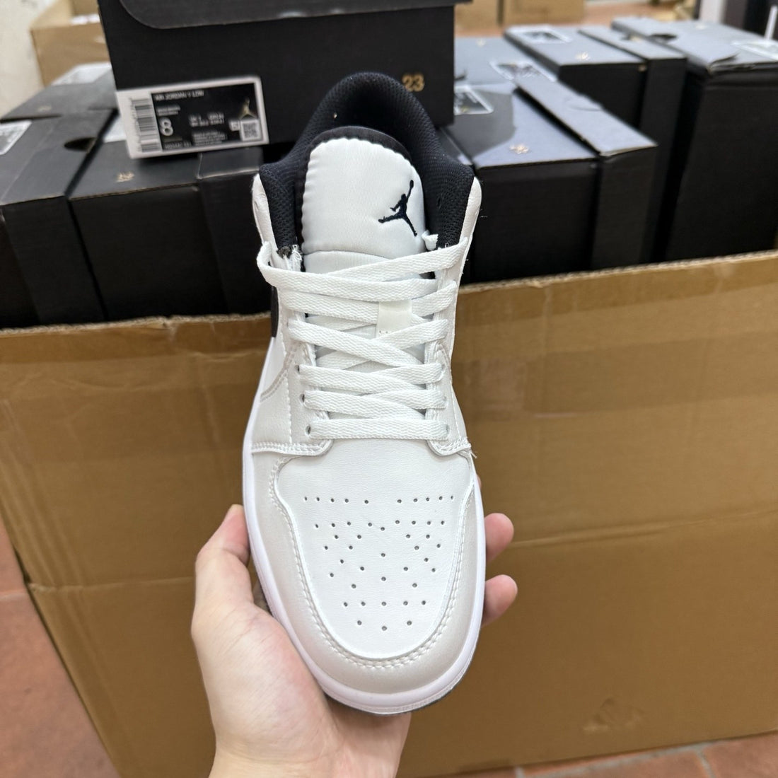 Air Jordan 1 Low Black White Sail