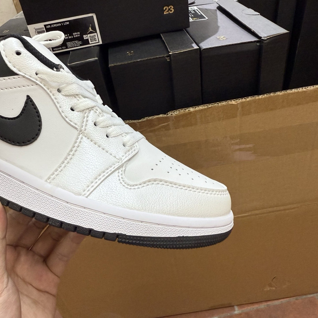 Air Jordan 1 Low Black White Sail