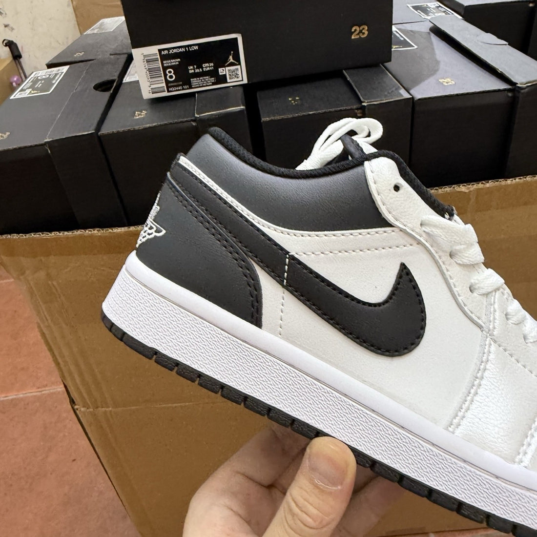 Air Jordan 1 Low Black White Sail