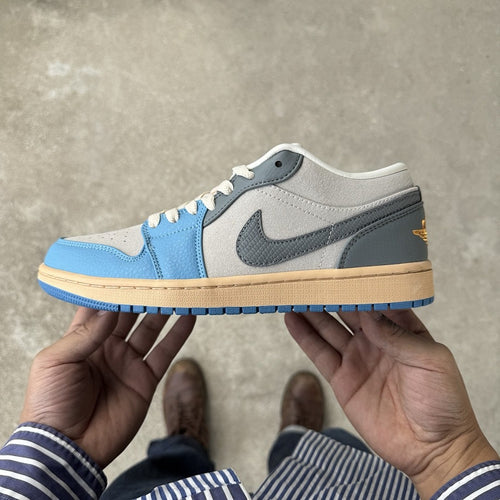 Air Jordan 1 Low Blue Grey Suede