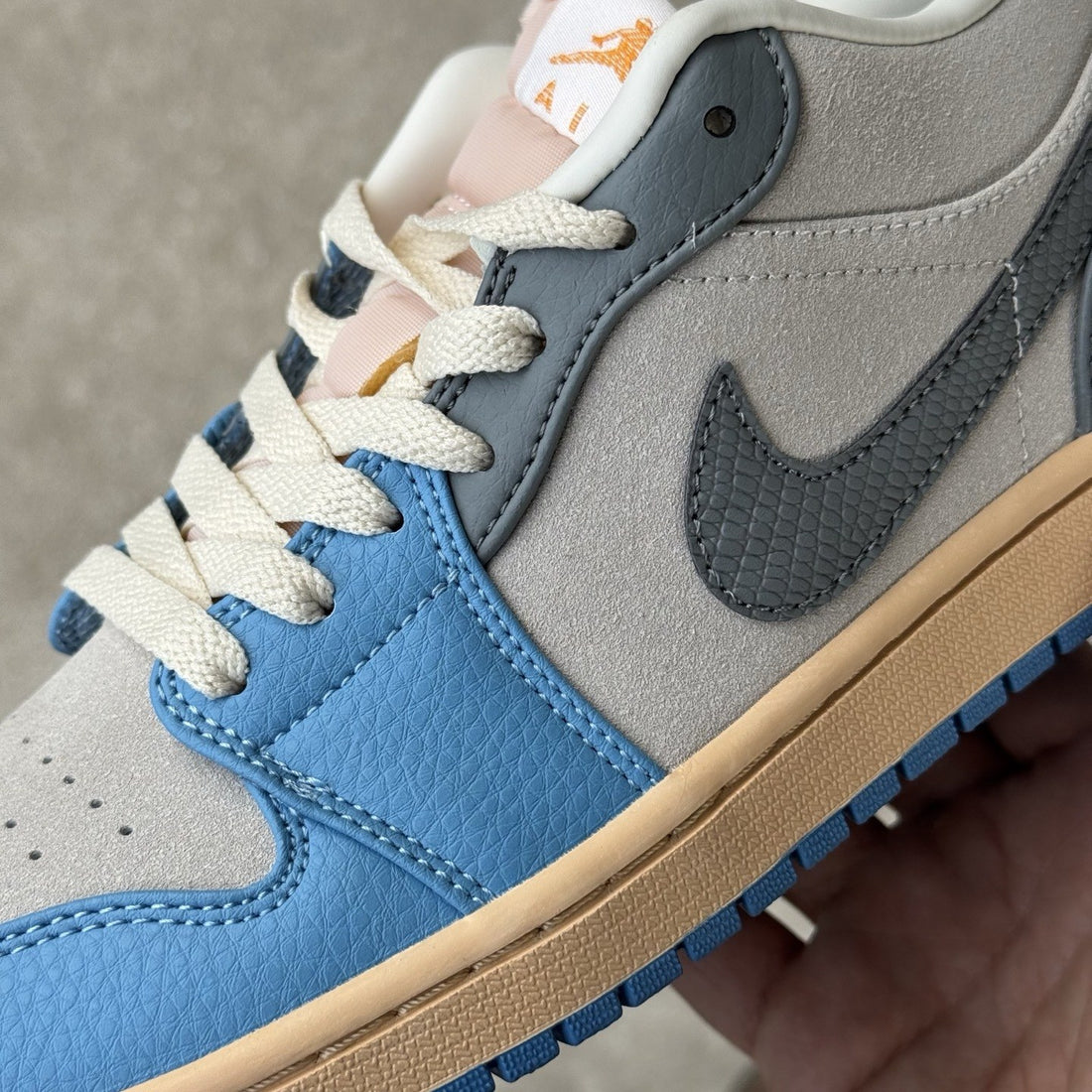 Air Jordan 1 Low Blue Grey Suede