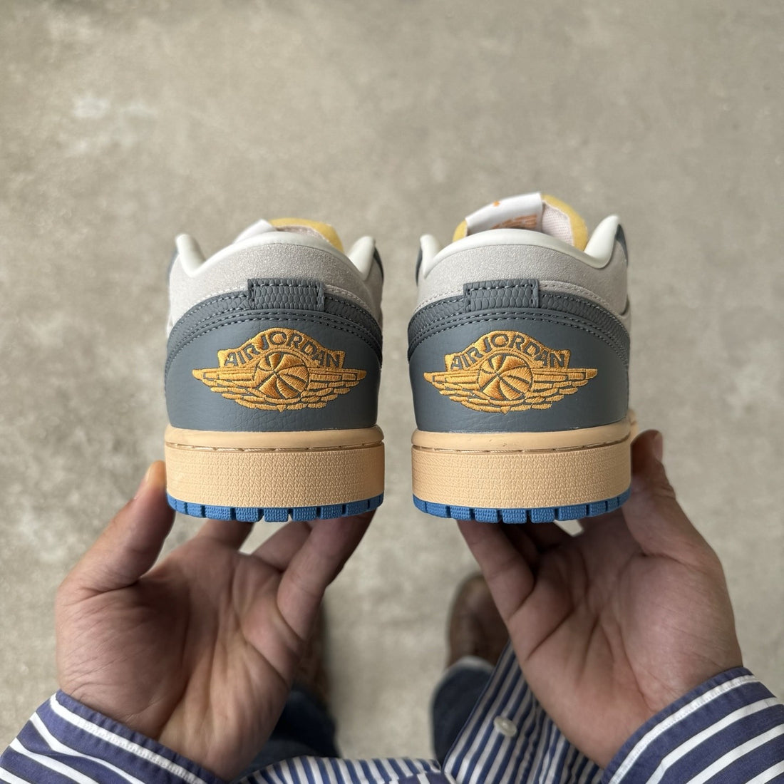 Air Jordan 1 Low Blue Grey Suede