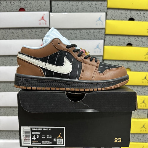 Air Jordan 1 Low Brown Pinstripe