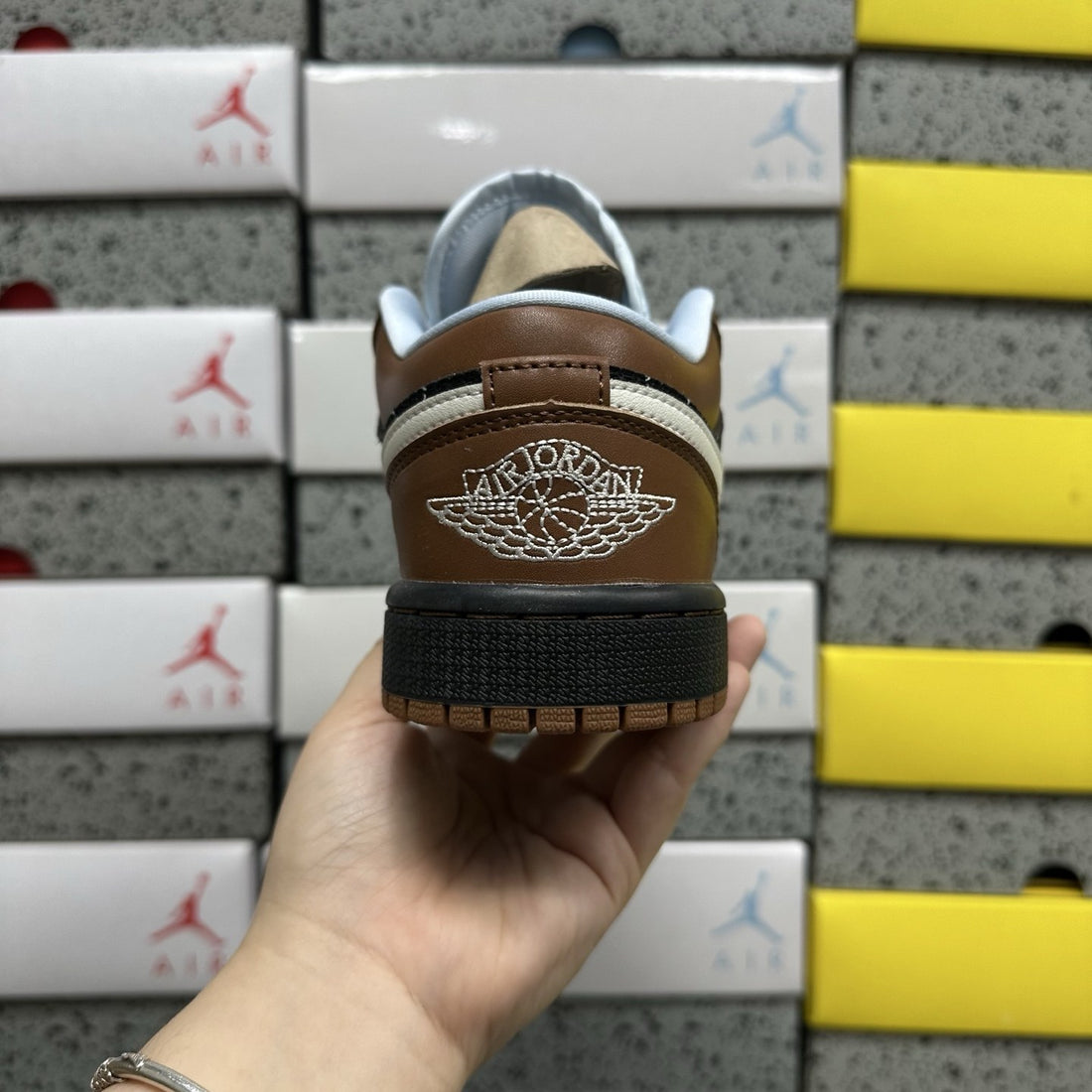 Air Jordan 1 Low Brown Pinstripe