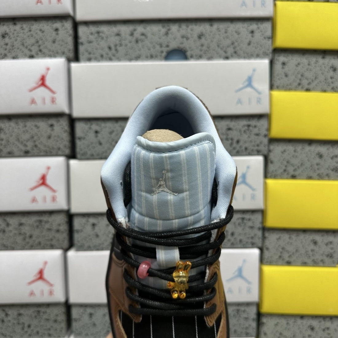 Air Jordan 1 Low Brown Pinstripe