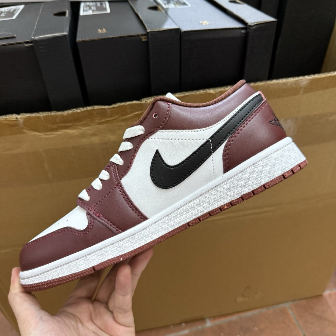 Air Jordan 1 Low Burgundy Black