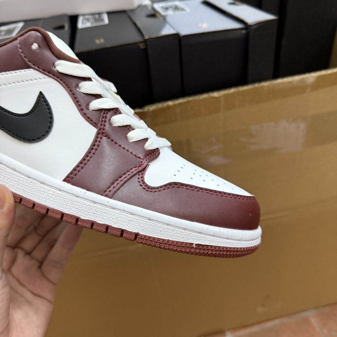 Air Jordan 1 Low Burgundy Black