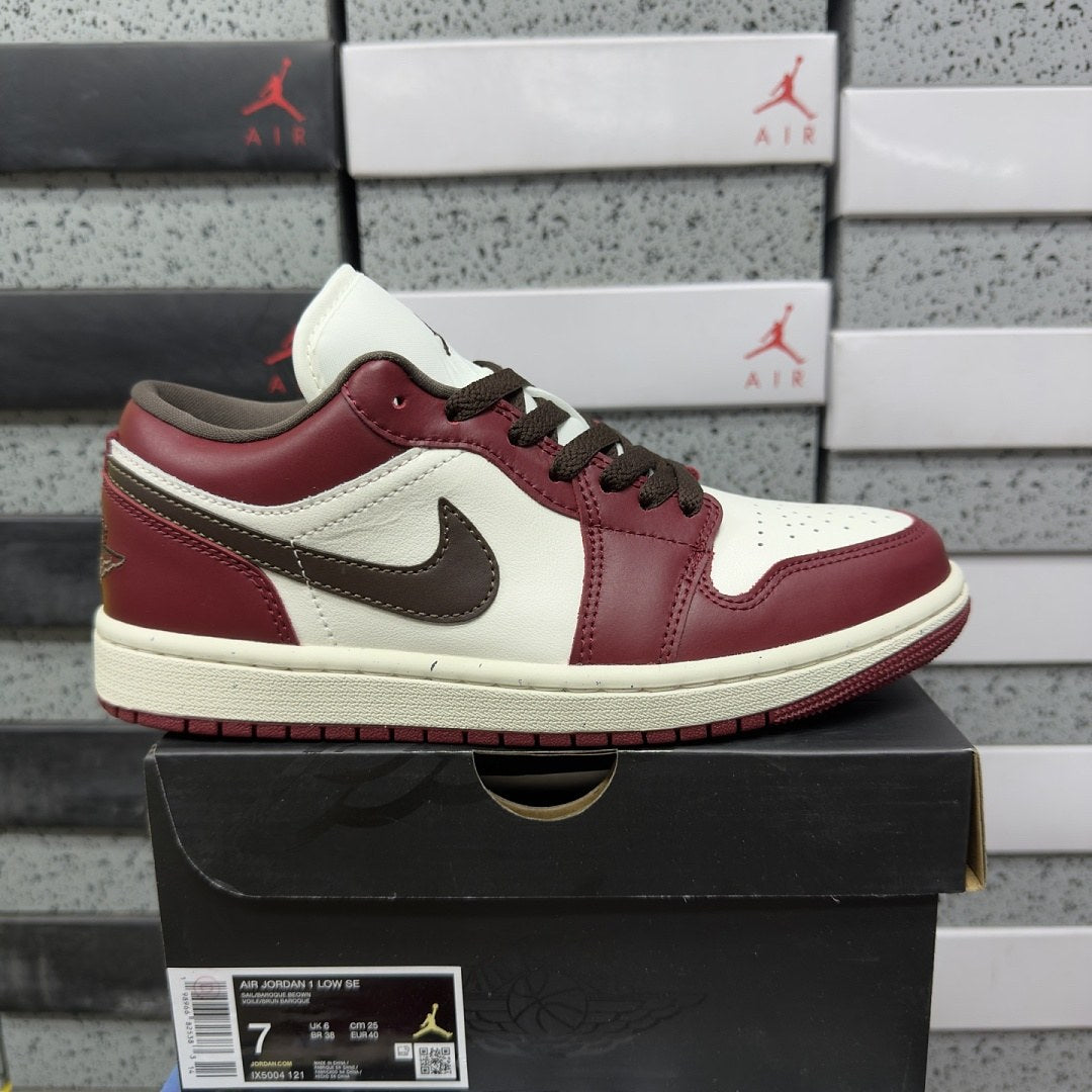 Air Jordan 1 Low Burgundy Brown