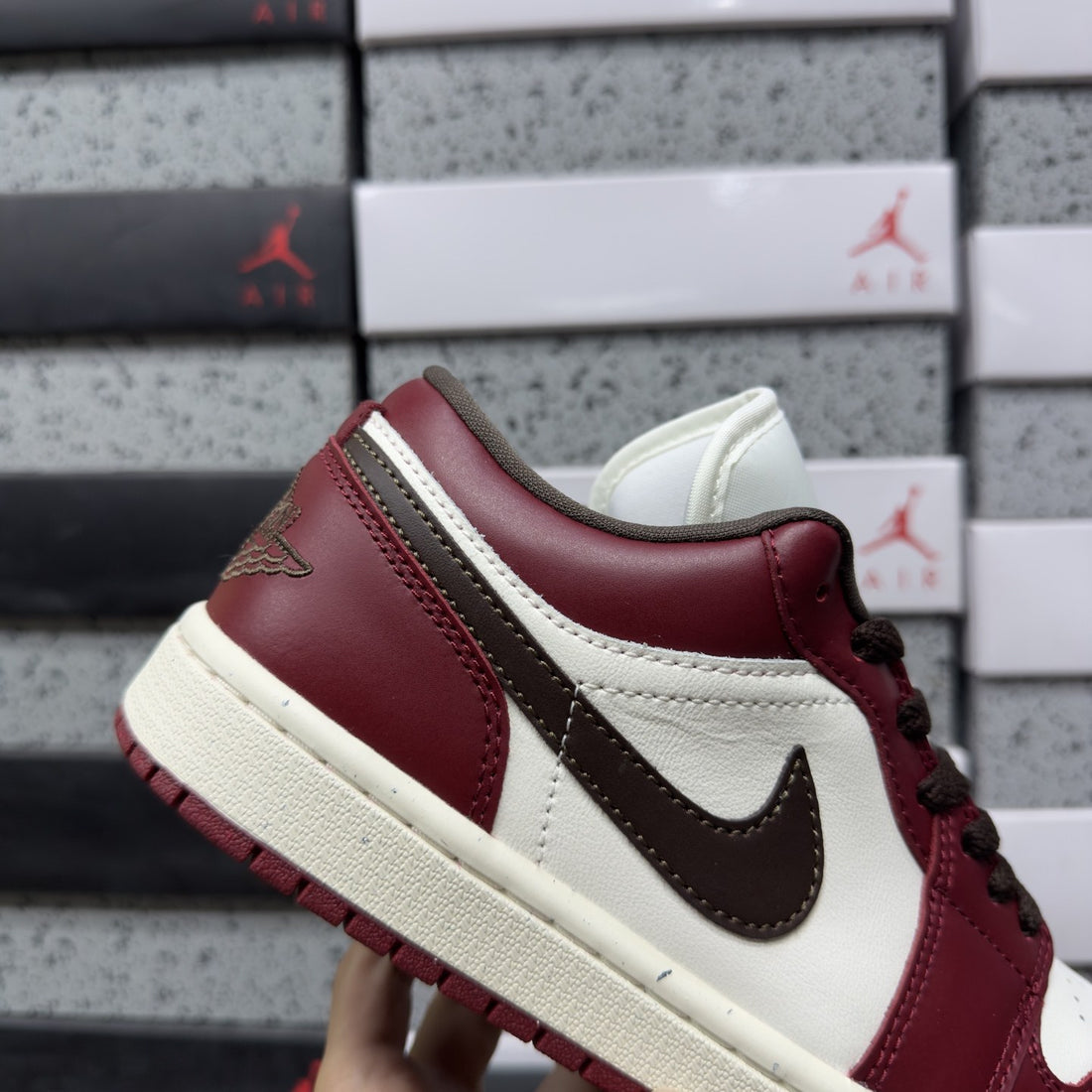 Air Jordan 1 Low Burgundy Brown