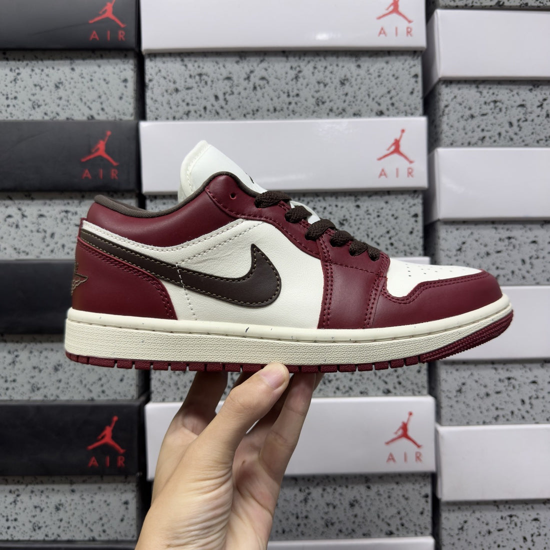 Air Jordan 1 Low Burgundy Brown