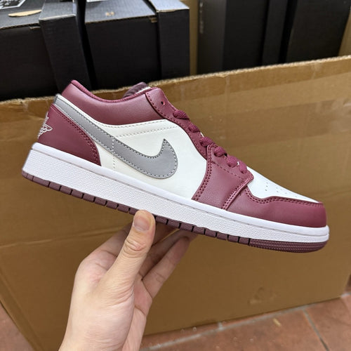Air Jordan 1 Low Burgundy Grey