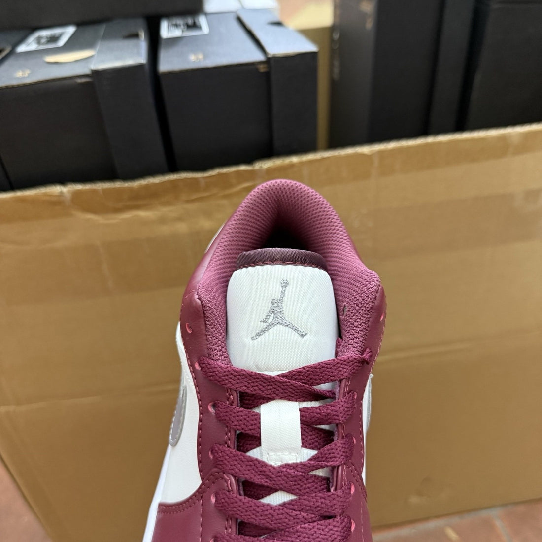 Air Jordan 1 Low Burgundy Grey
