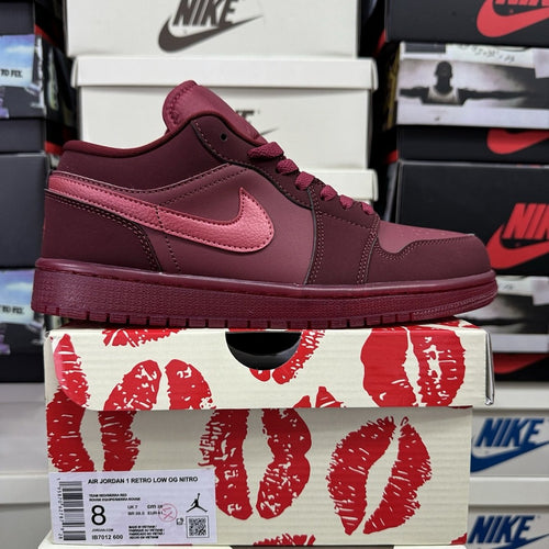 Air Jordan 1 Low Burgundy Valentine