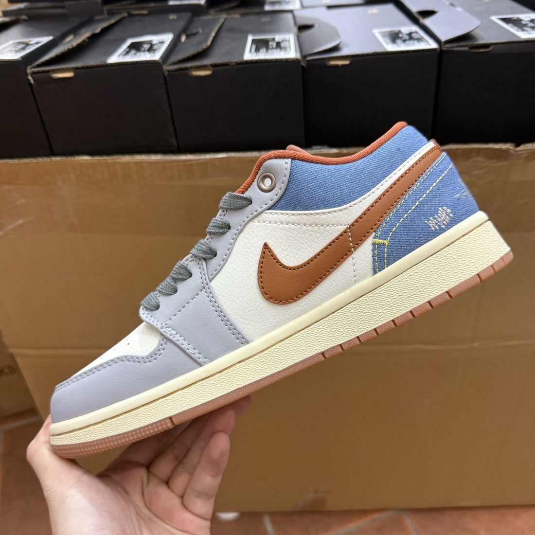Air Jordan 1 Low Denim Rust