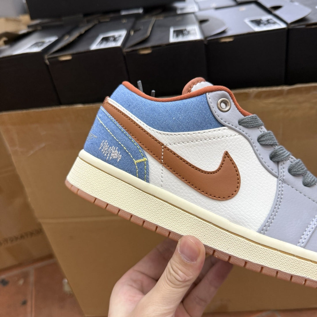 Air Jordan 1 Low Denim Rust