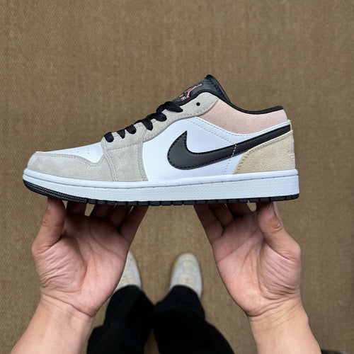 Air Jordan 1 Low Grey Pink Suede