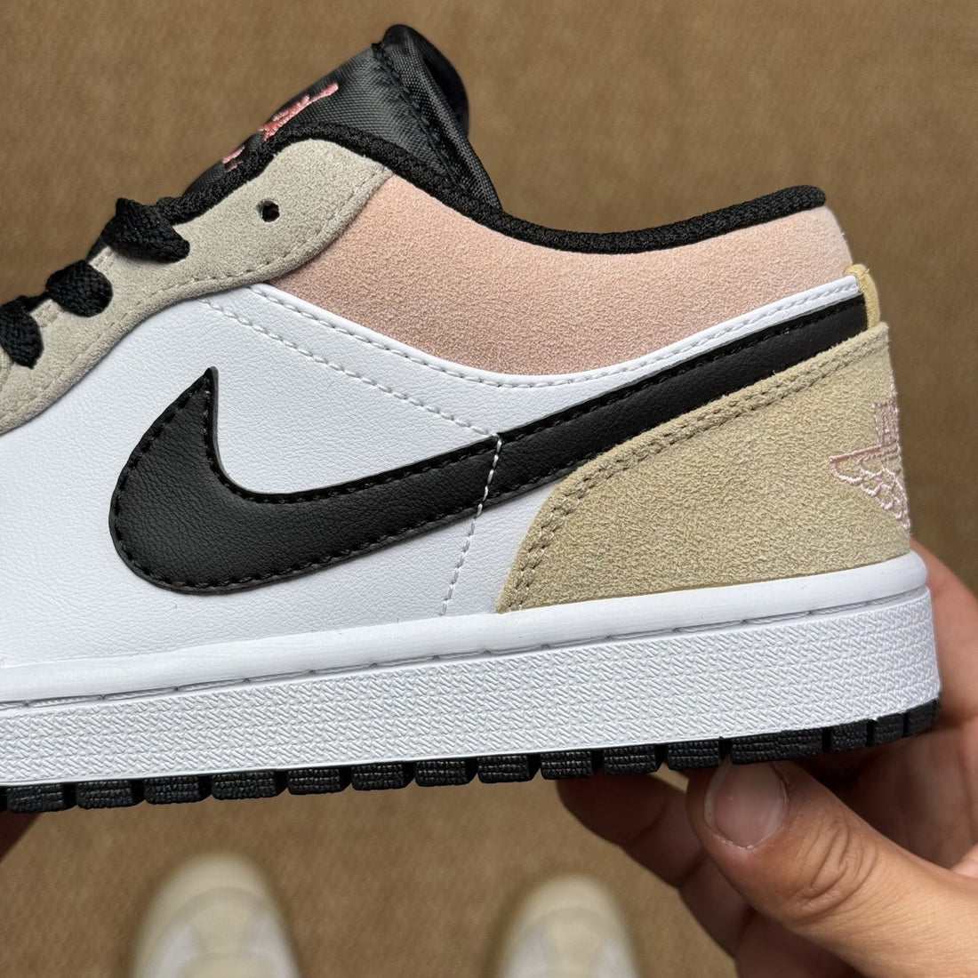Air Jordan 1 Low Grey Pink Suede