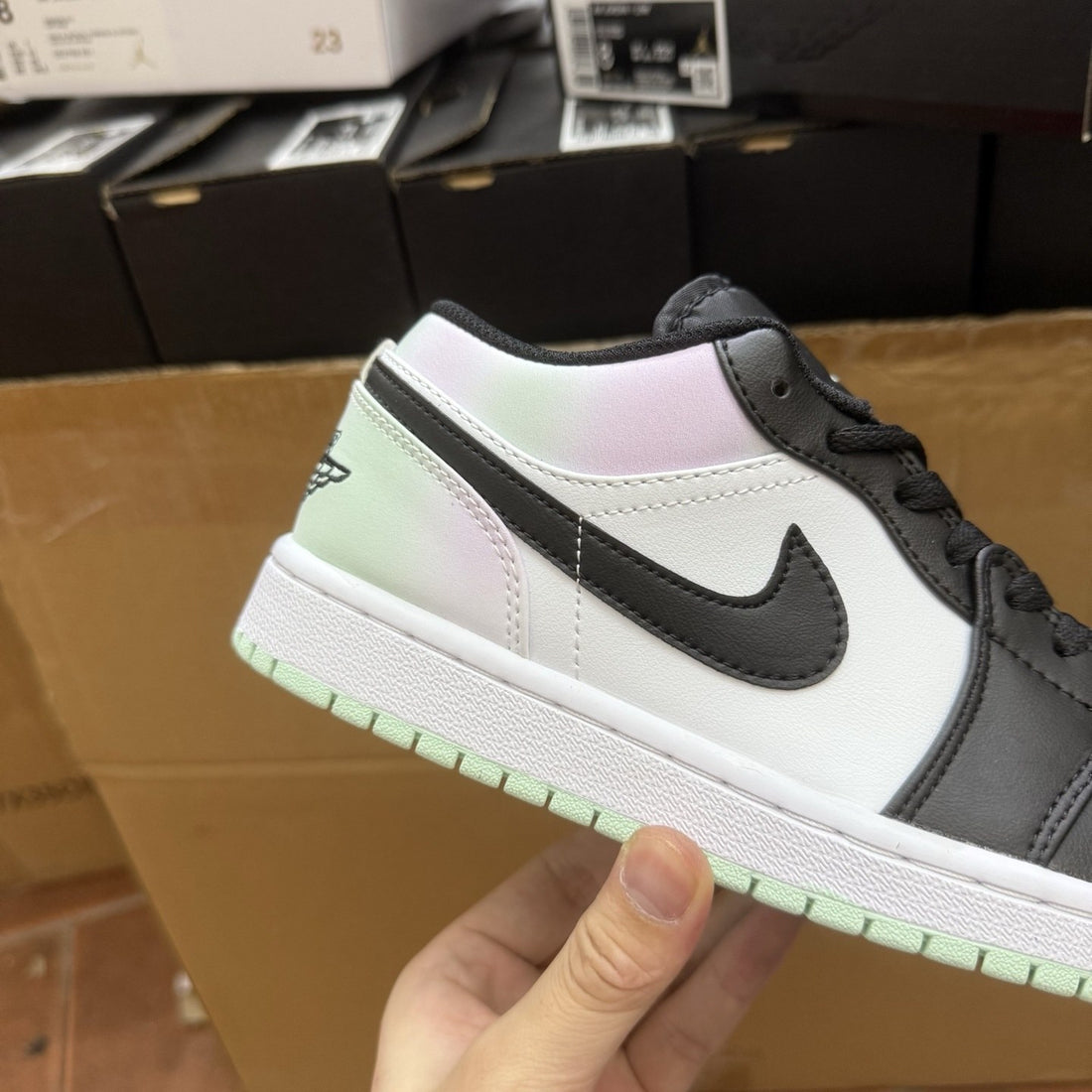 Air Jordan 1 Low Iridescent Black Toe