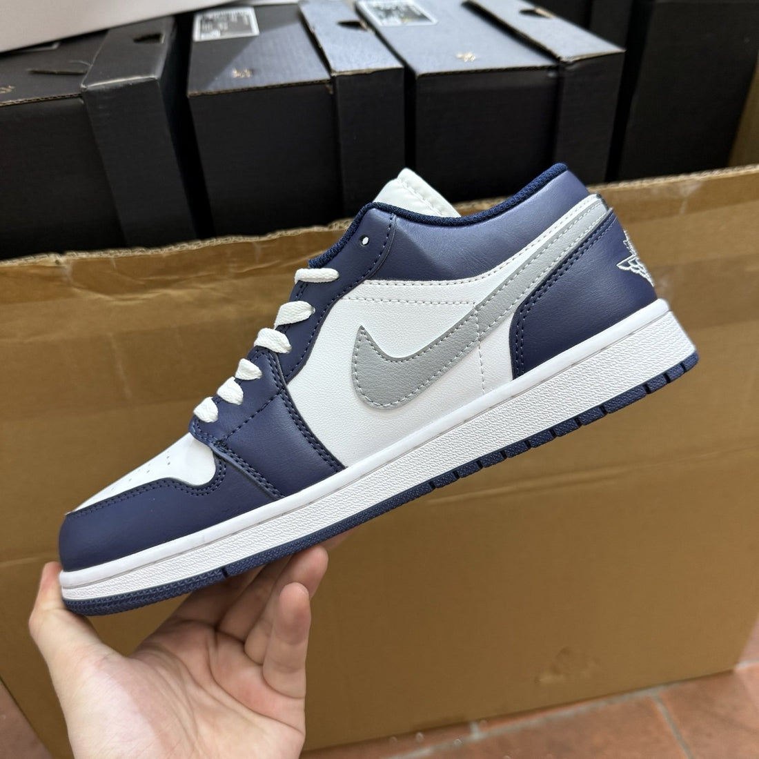 Air Jordan 1 Low Navy Grey
