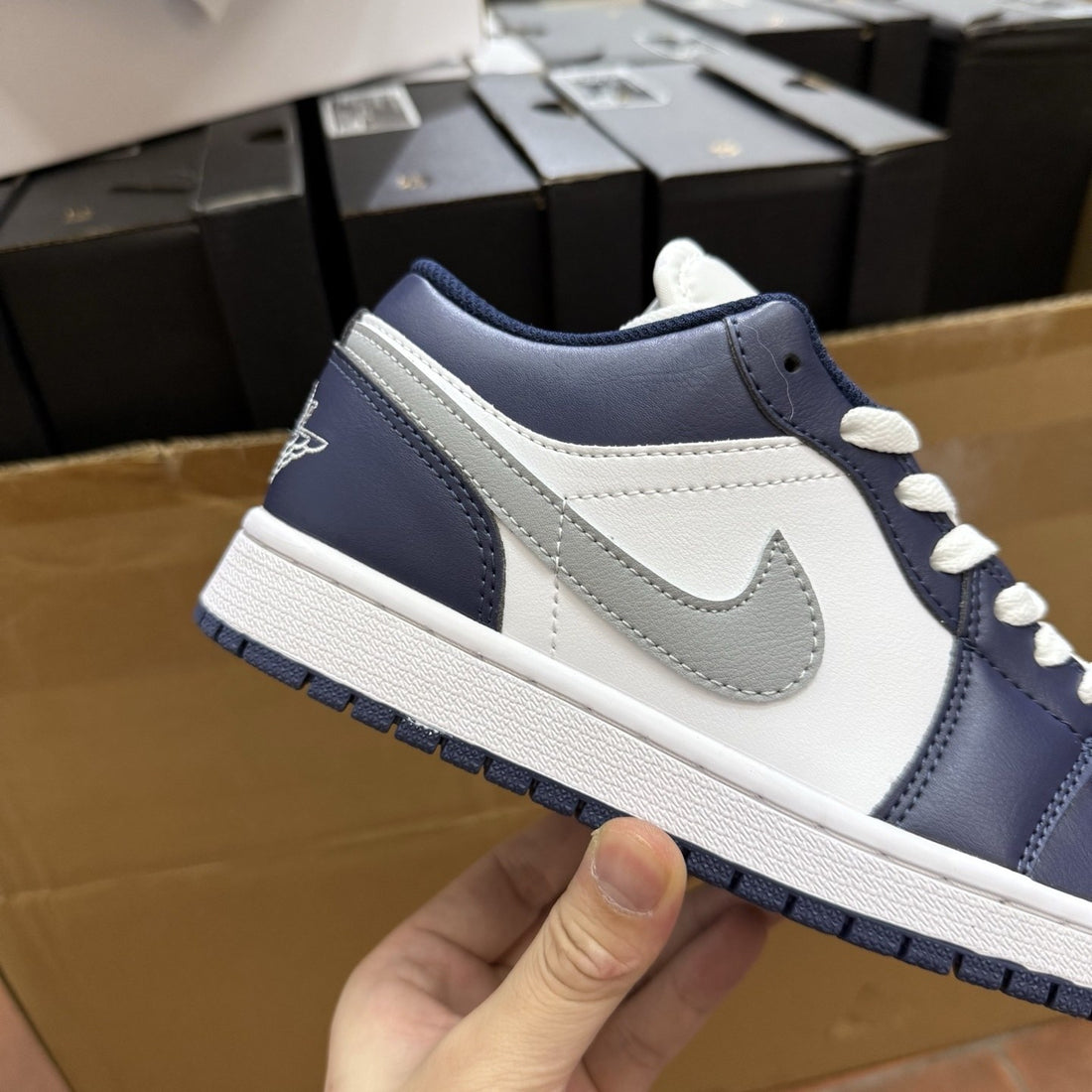 Air Jordan 1 Low Navy Grey
