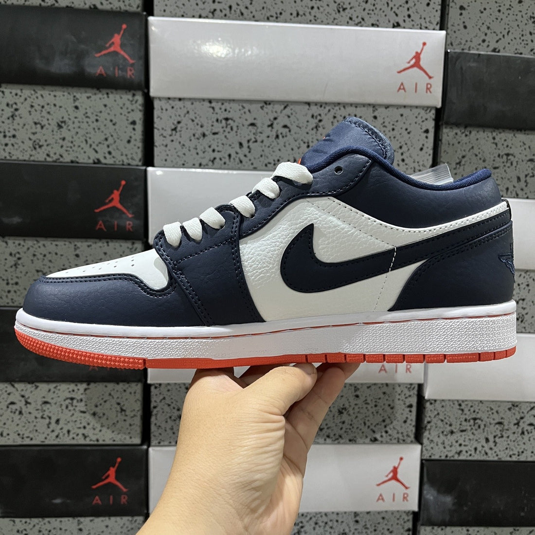 Air Jordan 1 Low Navy Orange