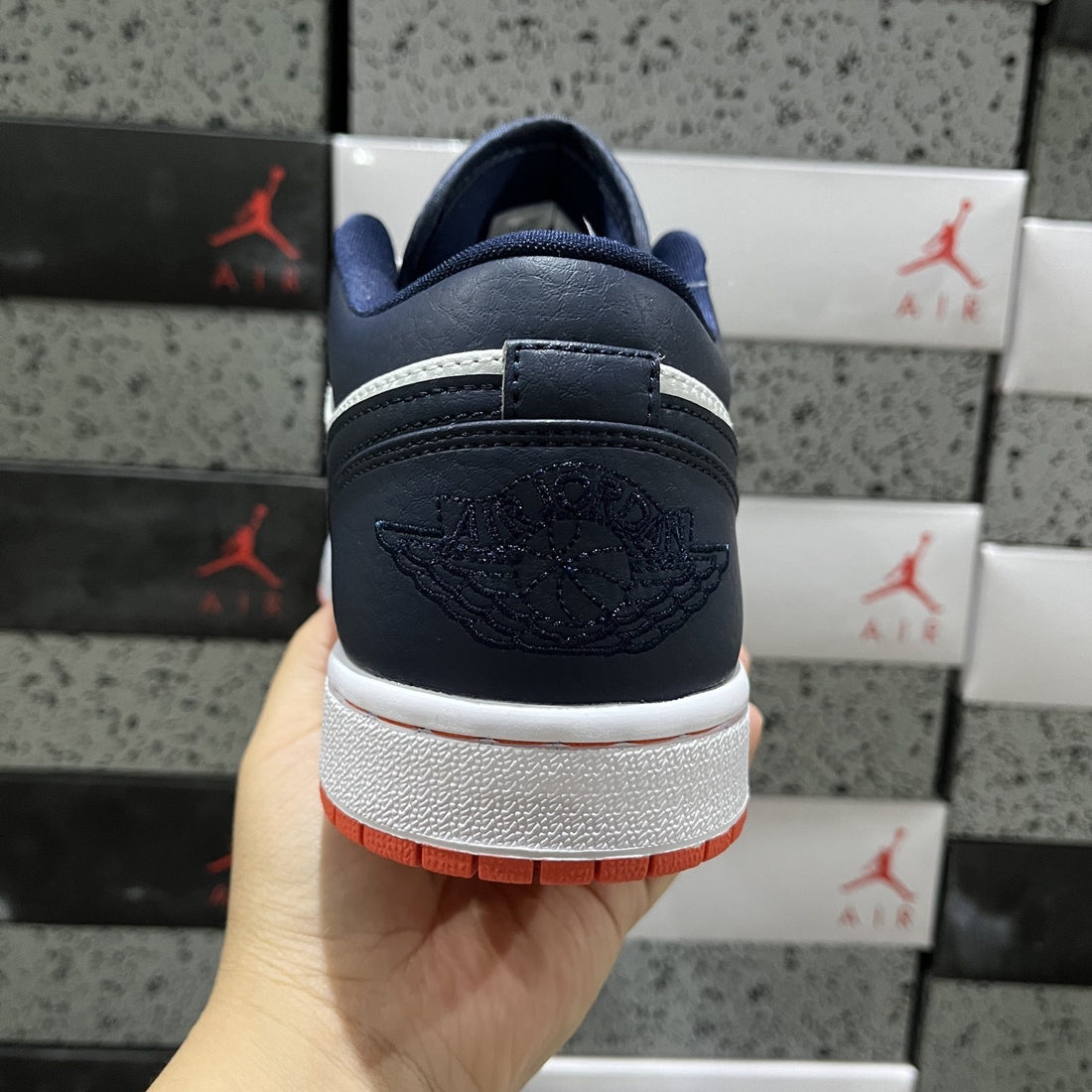 Air Jordan 1 Low Navy Orange