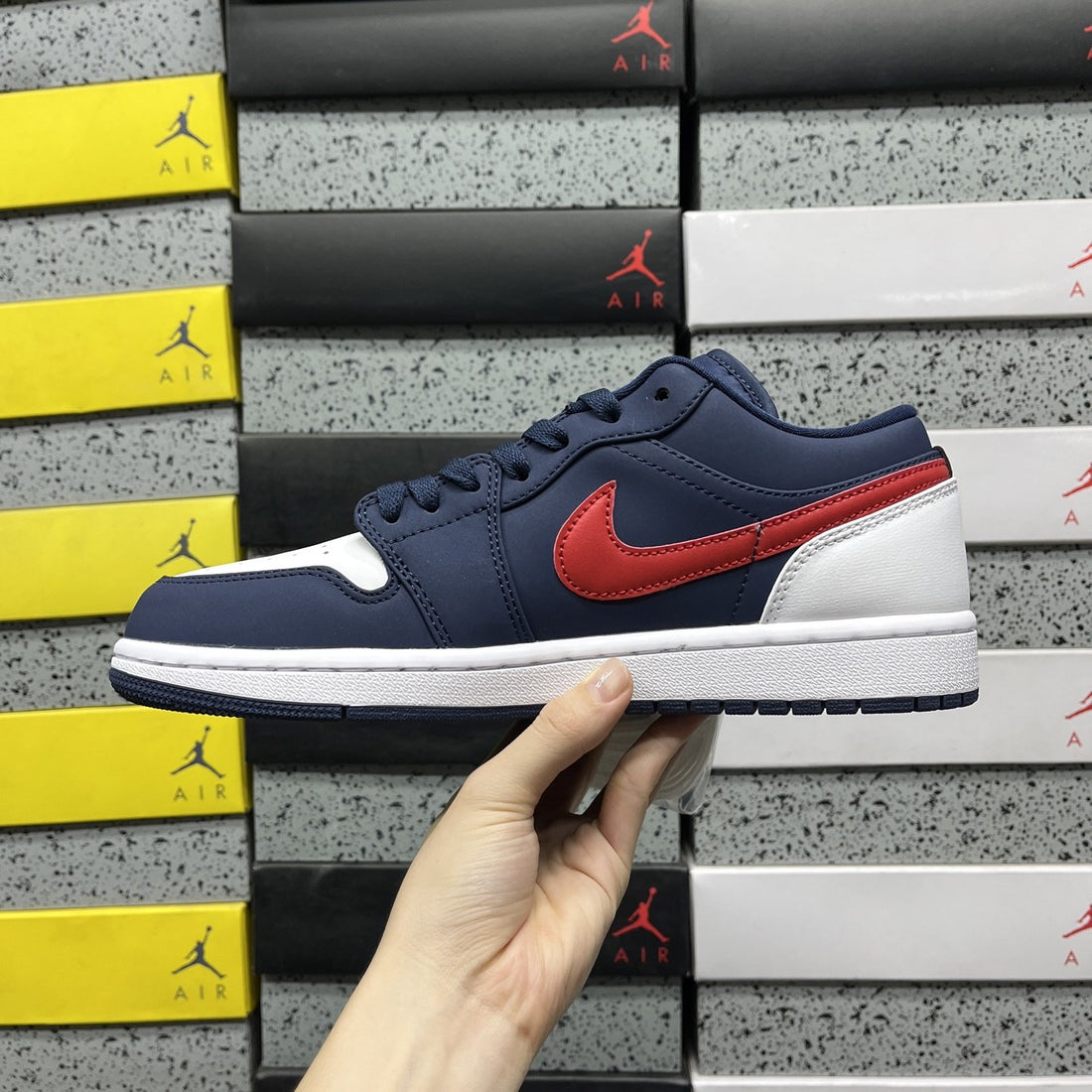 Air Jordan 1 Low Navy Red