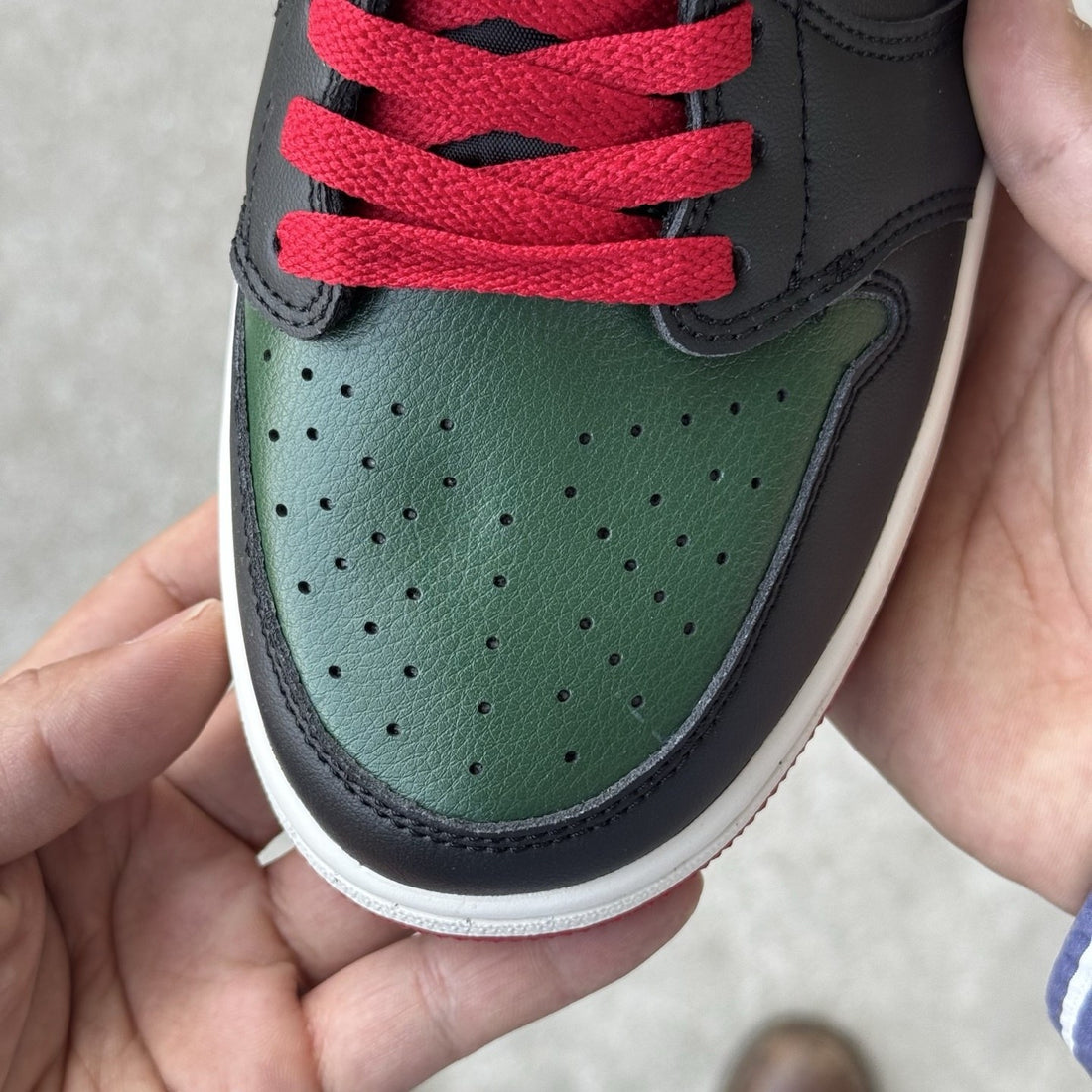 Air Jordan 1 Low OG Black Pine Red
