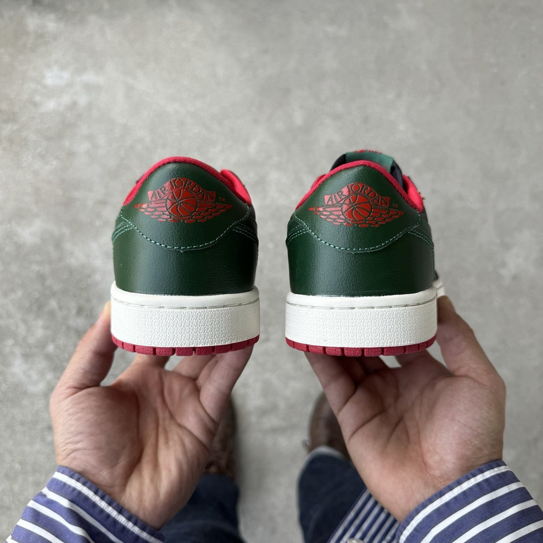 Air Jordan 1 Low OG Black Pine Red