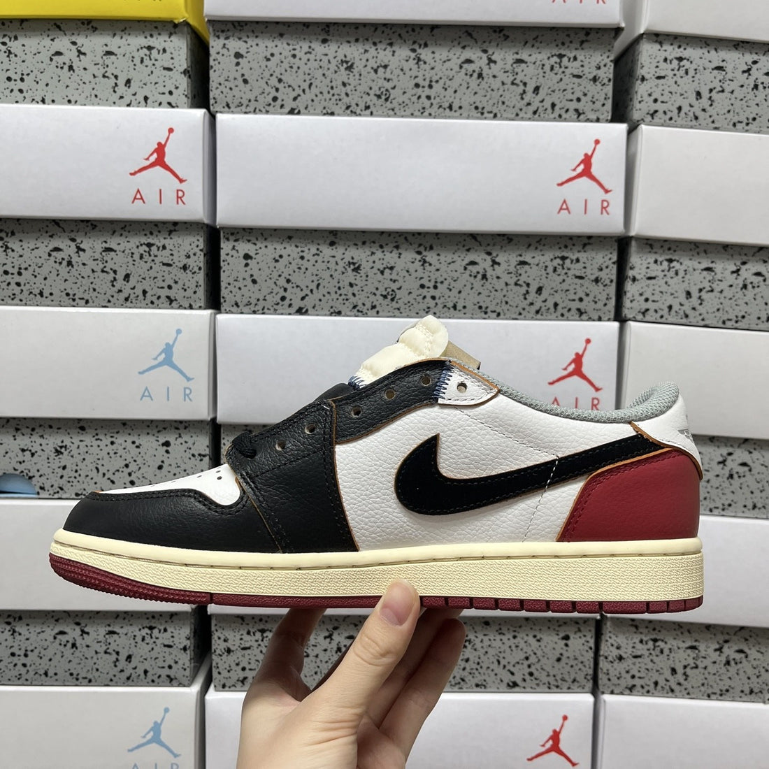 Air Jordan 1 Low OG Black Red Varsity