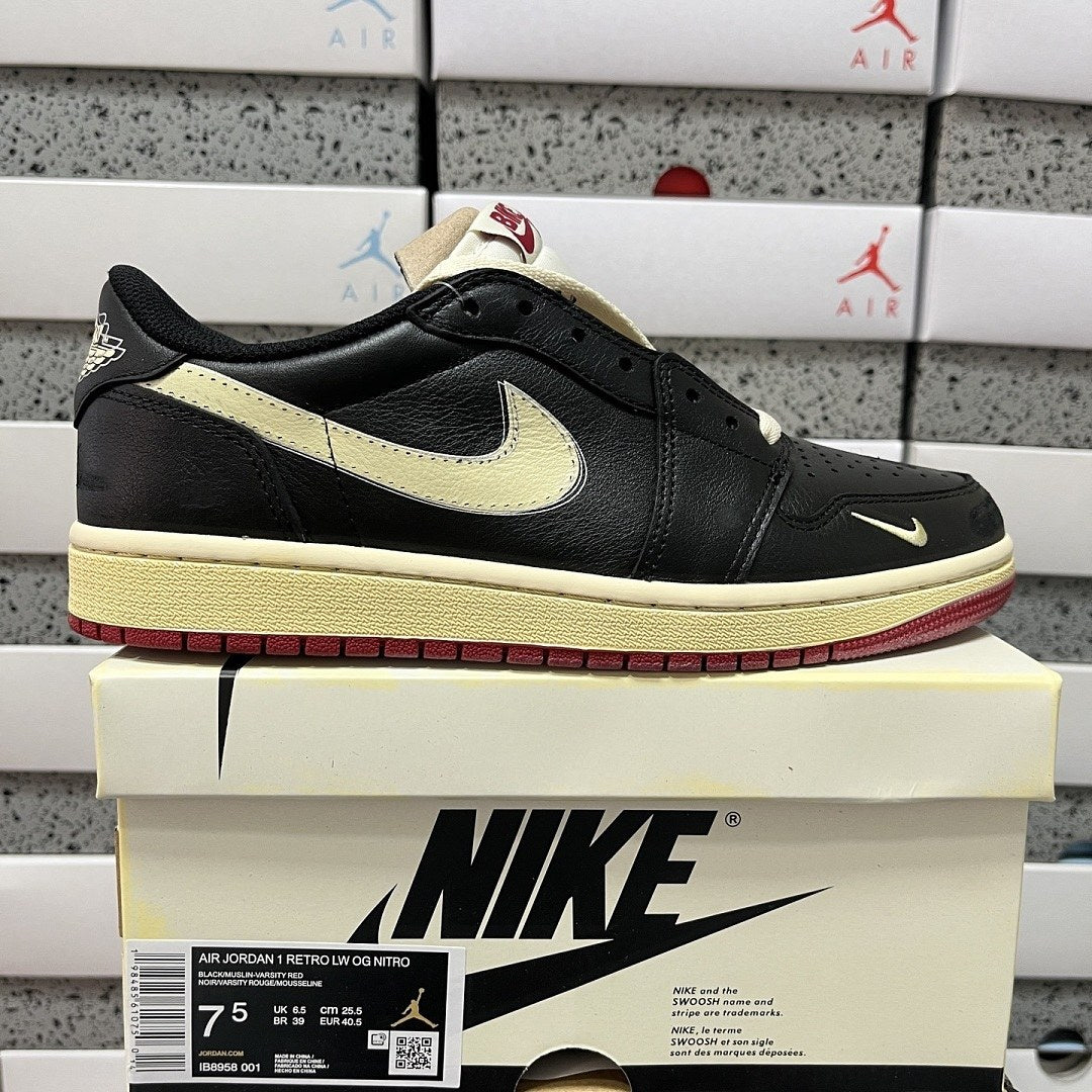 Air Jordan 1 Low OG Black Sail Gold