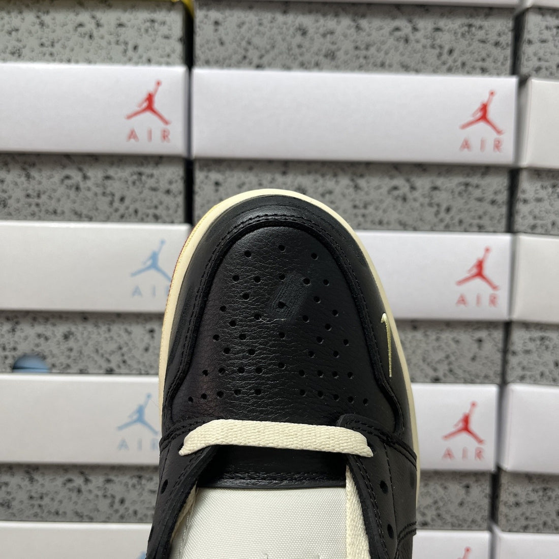 Air Jordan 1 Low OG Black Sail Gold