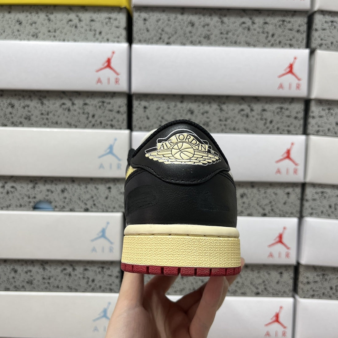 Air Jordan 1 Low OG Black Sail Gold