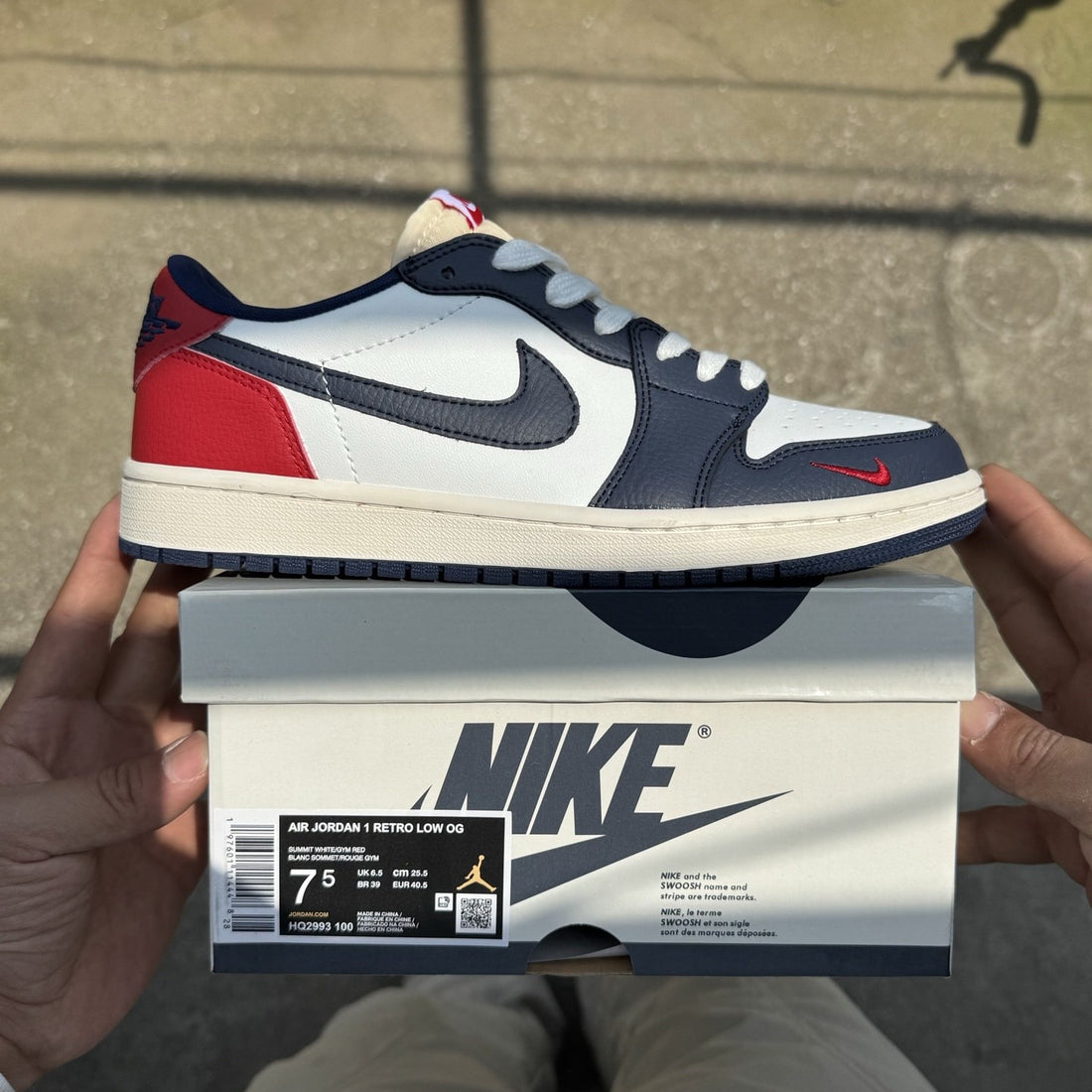 Air Jordan 1 Low OG Navy Red