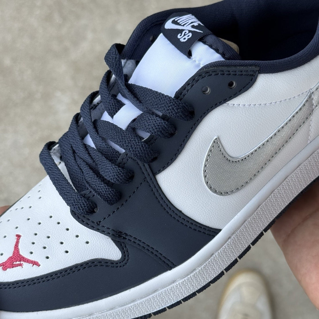 Air Jordan 1 Low OG Navy Silver