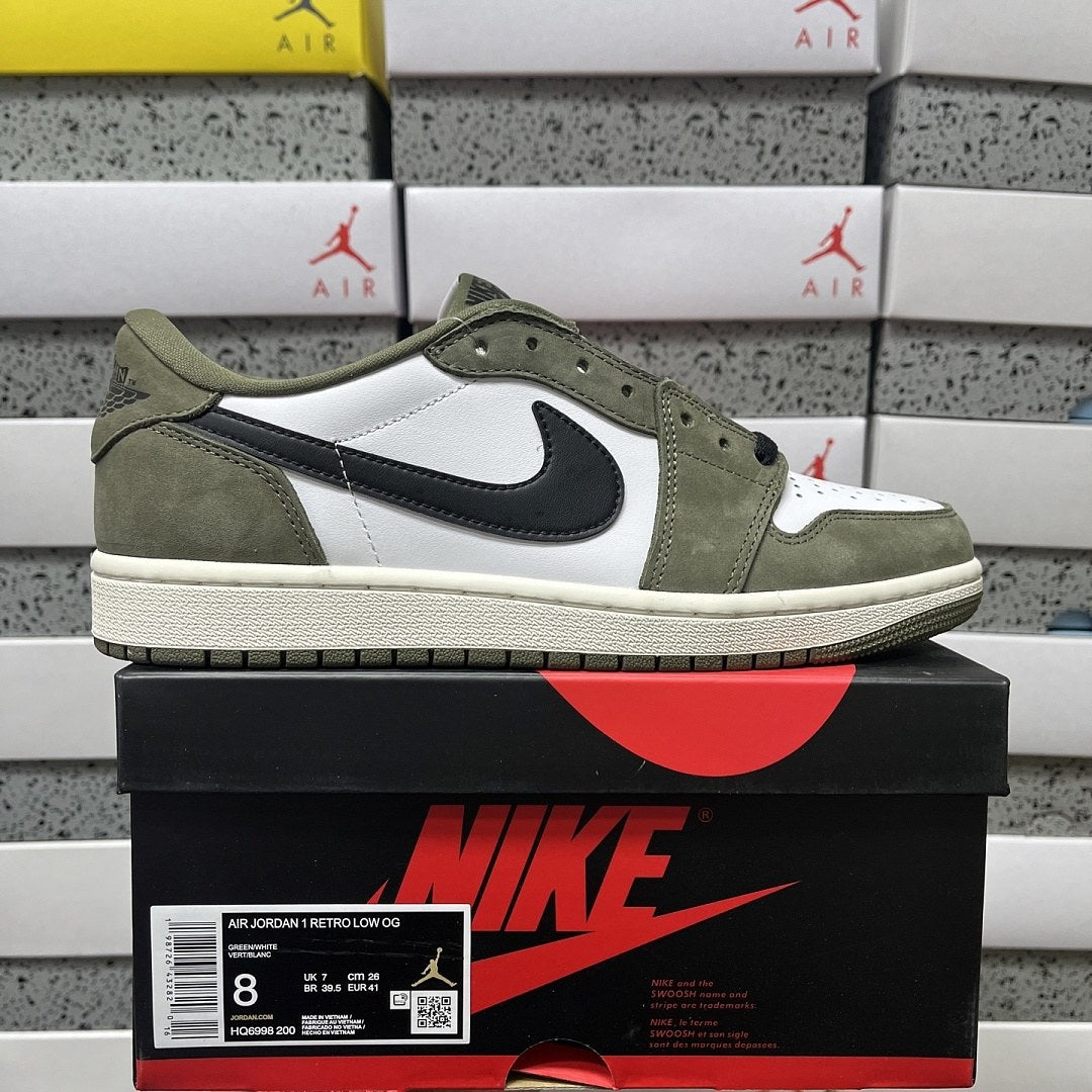 Air Jordan 1 Low OG Olive White