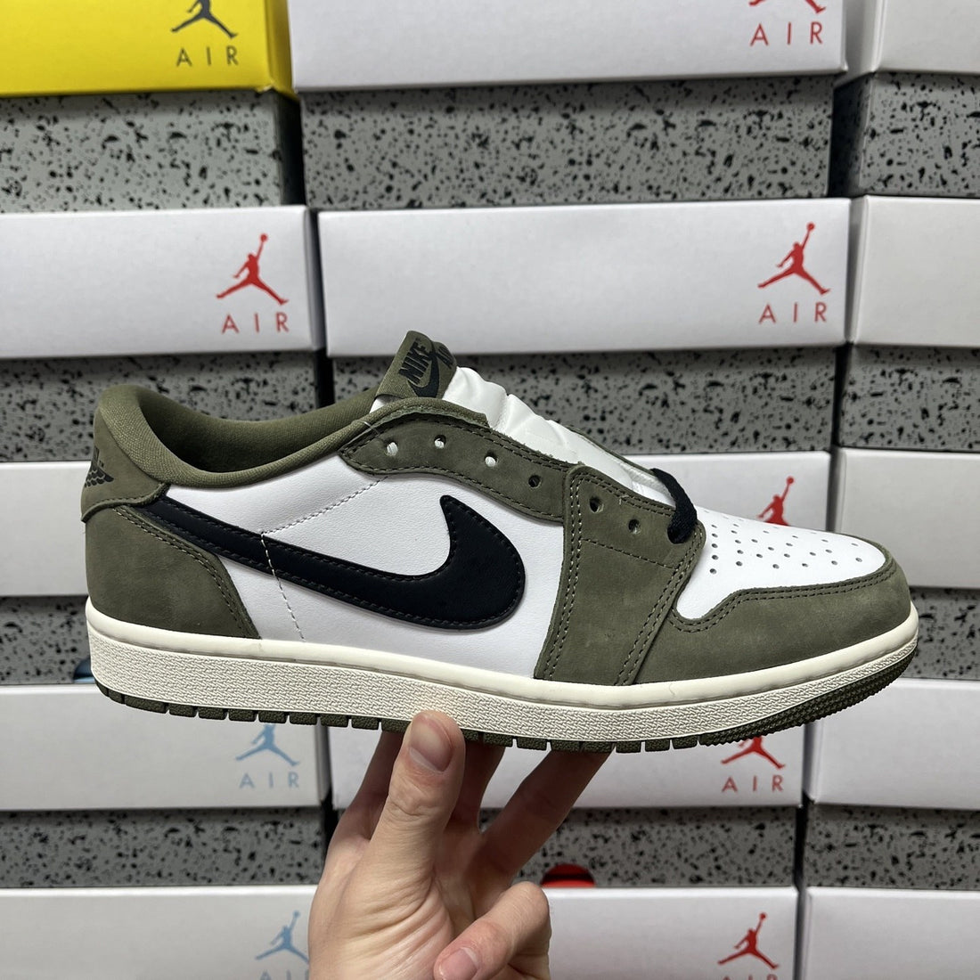 Air Jordan 1 Low OG Olive White