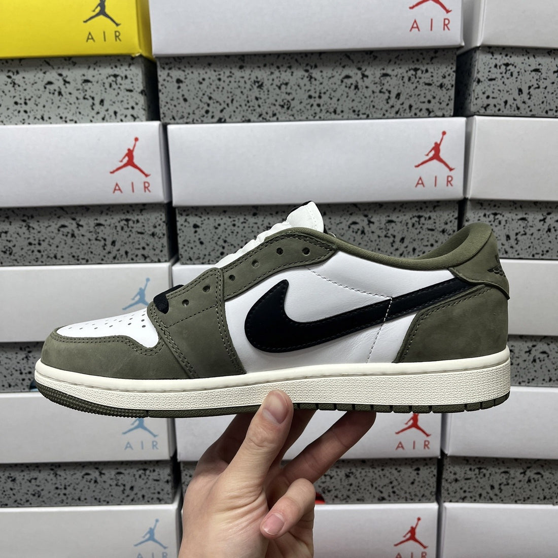 Air Jordan 1 Low OG Olive White