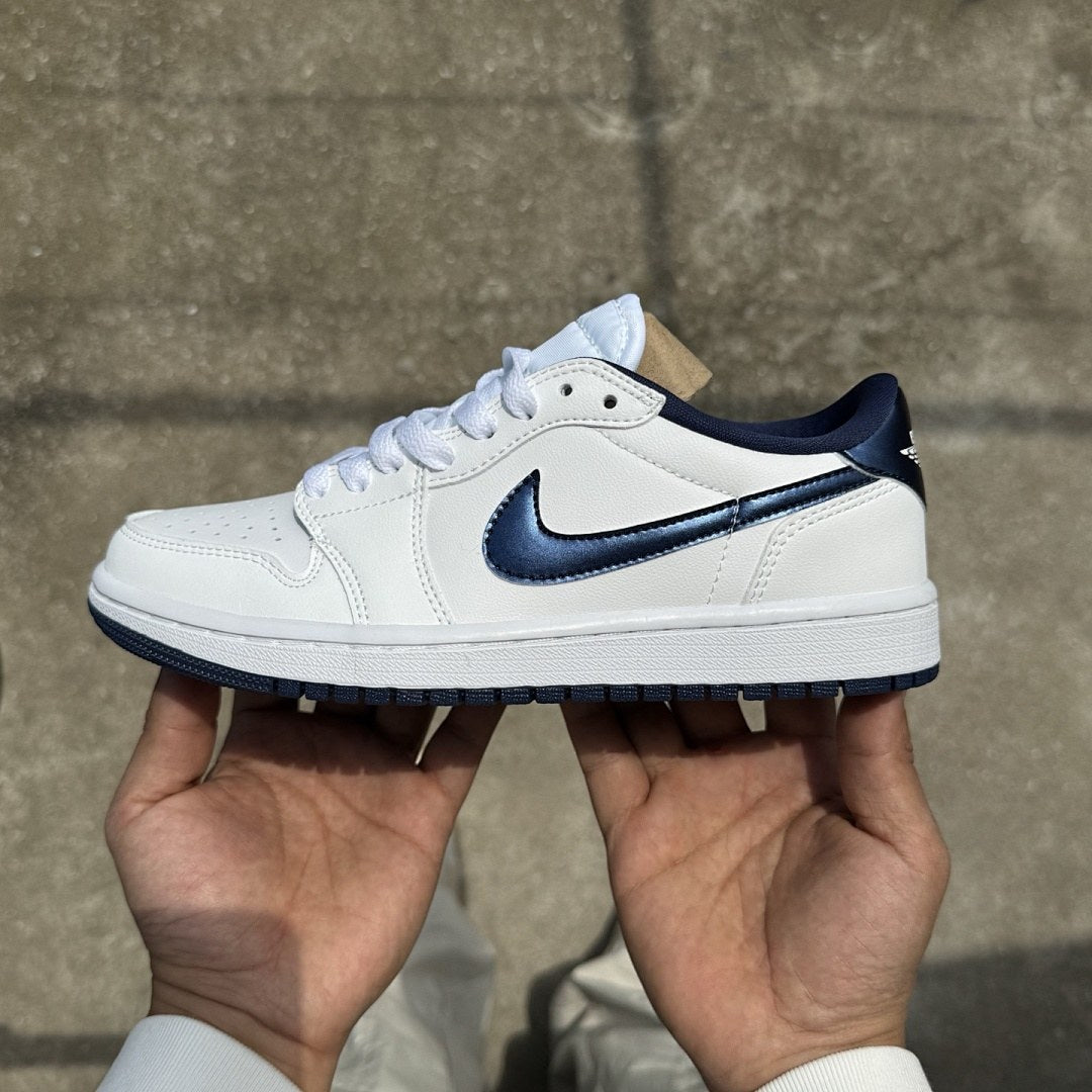 Air Jordan 1 Low OG White Navy Patent