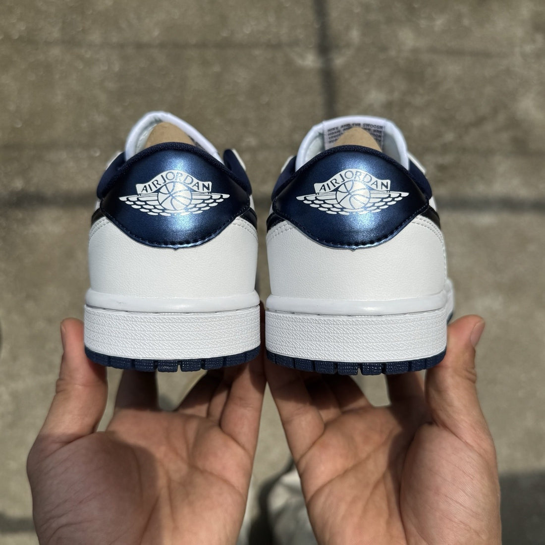 Air Jordan 1 Low OG White Navy Patent